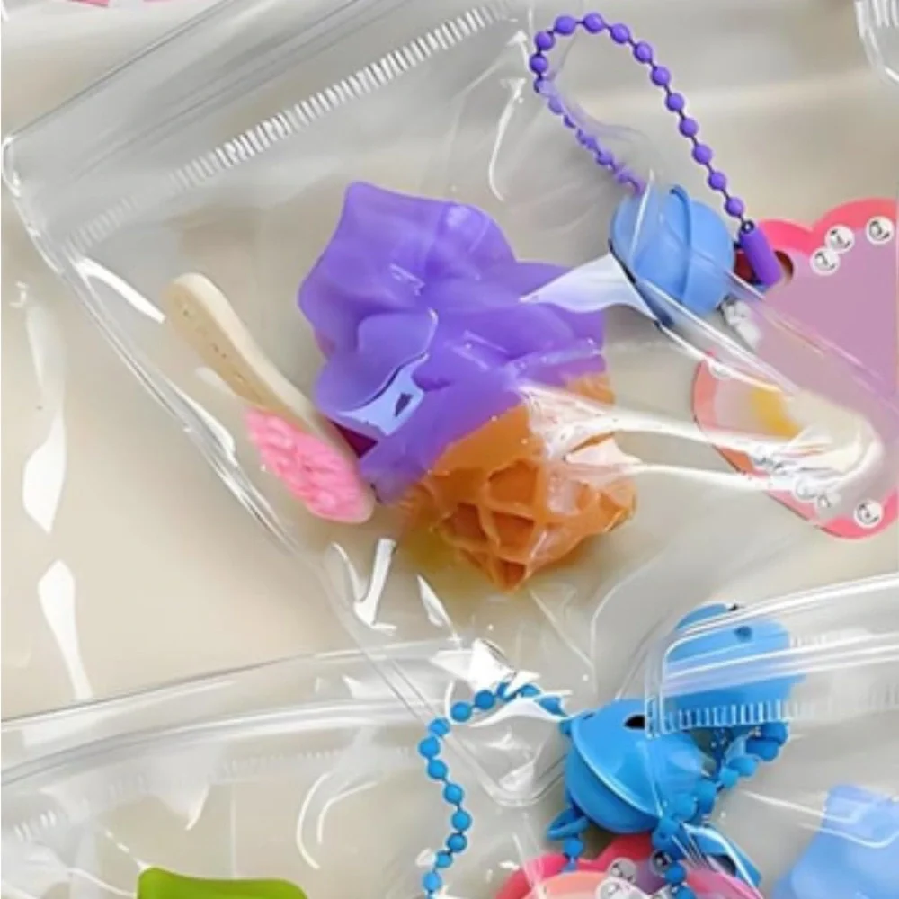 Pastel Ice Cream Cone Party Favors -  Keychain Pink, Purple, Green, BOGOF)
